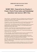 MORT 3018 - Funeral Service Practice I - Exam 2 &lpar;Early Preservation and Embalming&rpar; Questions And Answers 100&percnt; Pass