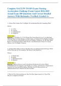 Complete NACE PN TO RN Exam &lpar;Nursing Acceleration Challenge Exam&rpar; Latest 2024-2025 Actual Exam 100 Questions And Correct Detailed Answers With Rationales &lpar;Verified&rpar; Graded A&plus;