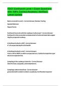 FDOT Earthwork Level 1 Exam Questions with 100&percnt; Correct Answers &vert; Verified &vert; Latest Update