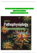 TEST BANK For Porth's Pathophysiology Concepts of Altered Health States 11th Edition by Tommie L&period; Norris&comma; Verified Chapters 1 - 52&comma; Complete Newest Version