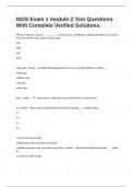 ISDS Exam 1 module 2 Test Questions With Complete Verified Solutions&period;