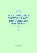 NCCCO RIGGER 2 QUESTIONS WITH 100&percnt; CORRECT ANSWERS&excl;&excl;