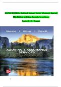 Solution Manual for Auditing & Assurance Services A Systematic Approach 12th Edition by William Messier Jr&comma; Steven Glover&comma; Douglas Prawit