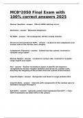 MCB 2050 Final Exam with 100- correct answers 2025&period;