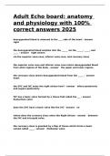 Adult Echo board anatomy and physiology with 100- correct answers 2025