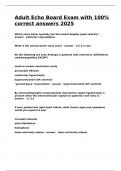 Adult Echo Board Exam with 100- correct answers 2025&period;
