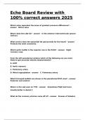 Echo Board Review with 100- correct answers 2025&period;