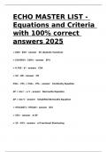ECHO MASTER LIST - Equations and Criteria with 100- correct answers 2025&period;