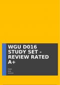 WGU D016 STUDY SET - REVIEW RATED A&plus;