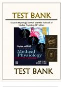 Test Bank Resources &lpar;Guyton Physiology&rpar; for Guyton and Hall Textbook of Medical Physiology 14th Edition &lpar;NEWEST 2024&rpar;