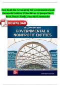 Test Bank For Accounting for Governmental and Nonprofit Entities 19th Jacqueline L Reck&comma; Daniel Neely&comma; Suzanne Lowensohn Fully Covered A&plus; Guide ISBN&colon;9781264071203 Newest Version 2026