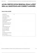 AZ-104 CERTIFICATION RENEWAL EXAM LATEST 2024 ALL QUESTIONS AND CORRECT ANSWERS