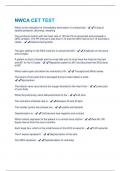 NWCA CET TEST QUESTIONS & ANSWERS SCORED A&plus;