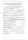 IRON WORKER QUESTIONS AND ANSWERS