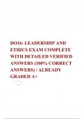 DO16&colon; LEADERSHIP FOUNDATIONS AND ETHICS EXAM PACKAGE DEAL 