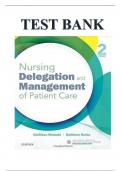 TEST BANK For Nursing Delegation and Management of Patient Care&comma; 3rd Edition by Motacki &vert; Verified Chapters 1 - 21 &vert; Complete Newest Version
