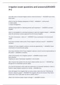 irrigation exam questions and answers&lpar;GRADED A&plus;&rpar;