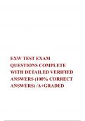   EXW TEST EXAM QUESTIONS COMPLETE WITH DETAILED VERIFIED ANSWERS