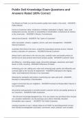 Publix Deli Knowledge Exam Questions and Answers Rated 100&percnt; Correct