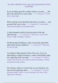 MA RMV PERMIT TEST &lpar;2024-2025&rpar;QUESTIONS WITH ANSWERS