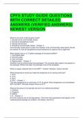 CPFS STUDY GUIDE QUESTIONS WITH CORRECT DETAILED ANSWERS &lpar;VERIFIED ANSWERS&rpar; NEWEST VERSION