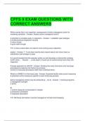 CPFS 9 EXAM QUESTIONS WITH CORRECT ANSWERS 
