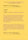 SNCOA DLC&colon; LEADERSHIP & MANAGEMENT &lpar;2024- 2025&rpar; 100&percnt; CORRECT ANSWERS