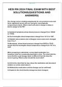 HESI RN 2024 FINAL EXAM WITH BEST SOLUTIONS&lpar;QUESTIONS AND ANSWERS&rpar;