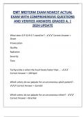 EMT MIDTERM EXAM NEWEST ACTUAL EXAM WITH COMPREHENSIVE QUESTIONS  AND VERIFIED ANSWERS GRADED A&period; &vert;  2024 UPDATE