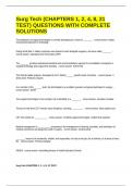 Surg Tech &lpar;CHAPTERS 1&comma; 2&comma; 4&comma; 8&comma; 21 TEST&rpar; QUESTIONS WITH COMPLETE SOLUTIONS