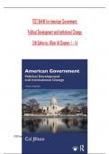 TEST BANK for American Government&colon; Political Development and Institutional Change 12th Edition by Cal Jillson&comma; All Chapters 1 - 16&comma; Complete Latest Version