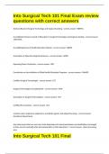 Into Surgical Tech 101 Final Exam review questions with correct answers&period;