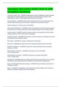 Canadian Securities &lpar;CSC&rpar; Test &num;1 with Complete Solutions