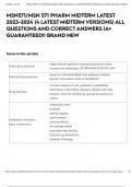 MSN571&sol;MSN 571 PHARM MIDTERM LATEST 2023-2024 &lpar;4 LATEST MIDTERM VERSIONS&rpar; ALL QUESTIONS AND CORRECT ANSWERS &vert;A&plus; GUARANTEED&excl;&excl; BRAND NEW