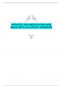 UPDATED 2024 MEDICATION AIDE  MACE WITH ACCURATE ANSWERS
