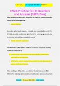 CPMA Practice Test C Questions  and Answers &lpar;100&percnt; Pass&rpar;