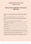 Practice Exam 3 Questions And Answers 100&percnt; Pass
