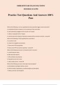 Practice Test Questions And Answers 100&percnt; Pass