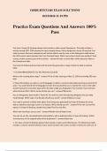 Practice Exam Questions And Answers 100&percnt; Pass