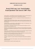 Praxis 5154 Lang&period; Arts &sol; Social Studies&period; Exam Questions And Answers 100&percnt; Pass
