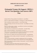 Prehospital Trauma Life Support &lpar; PHTLS &rpar; Review Test Questions And Answers 100&percnt; Pass