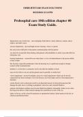 Prehospital care 10th edition chapter 40 Exam Study Guide&period;