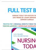Test Bank - Nursing Today&colon; Transition and Trends&comma; 10th Edition &lpar;Zerwekh&comma; 2021&rpar;&comma; Chapter 1-26 &vert; All Chapters