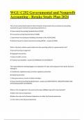 WGU C252 Governmental and Nonprofit Accounting - Retake Study Plan 2024