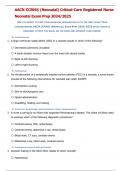 AACN CCRN&reg; &lpar;Neonatal&rpar; Critical-Care Registered Nurse Neonatal Exam Prep 2024&sol;2025