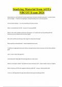 Studying Material from AOTA NBCOT Exam 2024