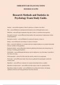 Research Methods and Statistics in Psychology Exam Study Guide&period;