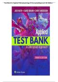 Test Bank for Applied Pathophysiology A Conceptual Approach 4th Edition By Judi Nath&semi; Carie Braun Chapter 1-20 Complete Guide
