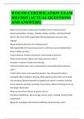 WOUND CERTIFICATION EXAM 2024&sol;2025 &lpar;ACTUAL QUESTIONS AND ANSWERS&rpar;