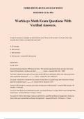 Workkeys Math Exam Questions With Verified Answers&period;